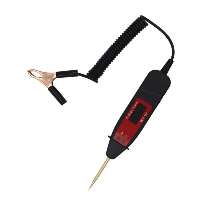 Vehicle Digital Circuit Tester Led Display Compact 1 Pack Voltage Testing Tool - Image 2
