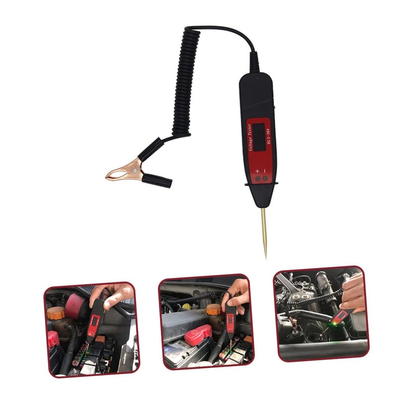 Vehicle Digital Circuit Tester Led Display Compact 1 Pack Voltage Testing Tool - Image 5