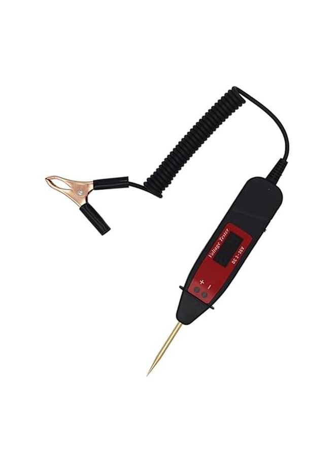 Vehicle Digital Circuit Tester Led Display Compact 1 Pack Voltage Testing Tool - Image 1