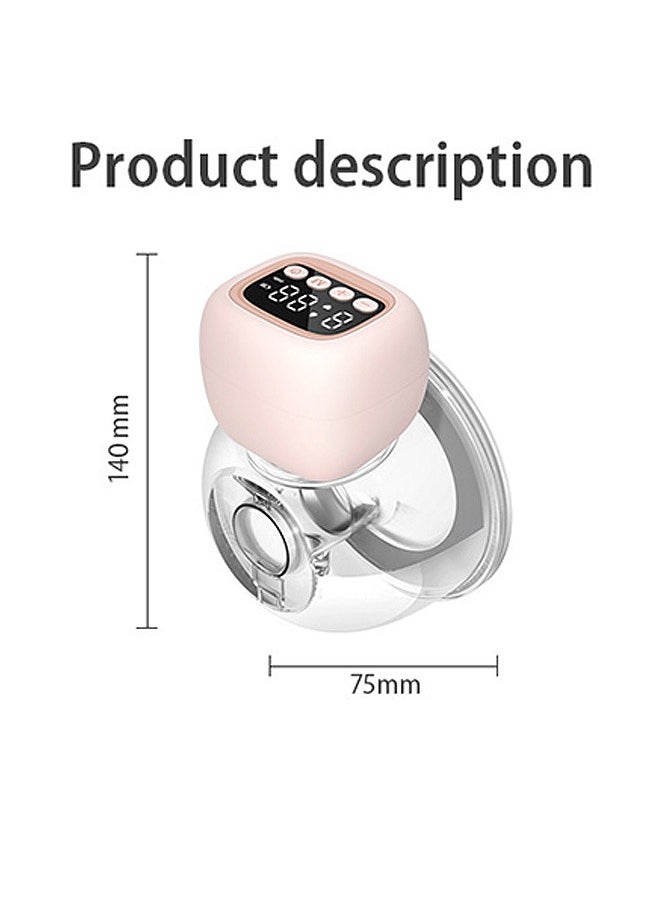 MISS BABY - Electric Breast Pump, 3 Modes 9 Levels Wearable Breastfeeding Pump, Pain Free and Hands Free Rechargeable Milk Pump for Travel Home (Pink) - Image 1