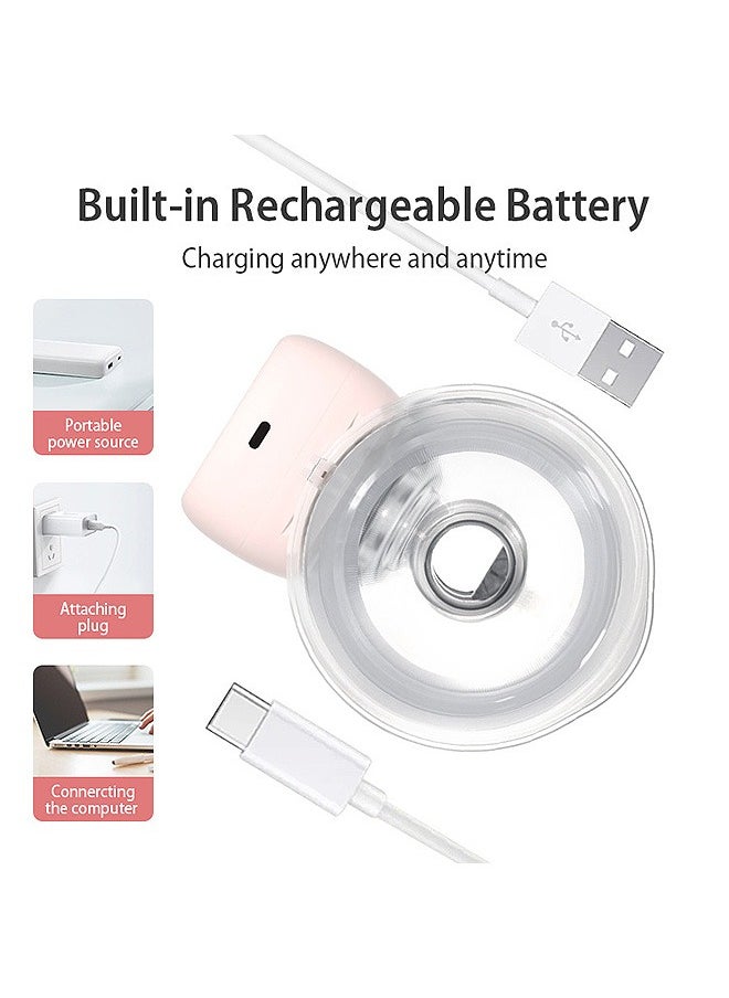 MISS BABY - Electric Breast Pump, 3 Modes 9 Levels Wearable Breastfeeding Pump, Pain Free and Hands Free Rechargeable Milk Pump for Travel Home (Pink) - Image 1
