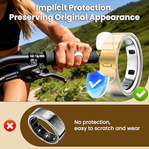 pupvus 10 Pack Ultra-Thin Clear Protector for Oura Ring Gen 4/3, Invisible Full-Cover Scratch-Resistant Film Skin Compatible with Gen 4 Ceramic & Gen 3 Horizon/Heritage - Image 5
