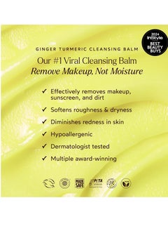 True Botanicals True Botanicals Ginger Turmeric Cleansing Balm | Removes Makeup, Sunscreen & Dirt - Not Moisture | Dermatologist Tested, All Natural, Vegan, Clinically Proven | 3.4 fl oz | 100 ml  - Image 3
