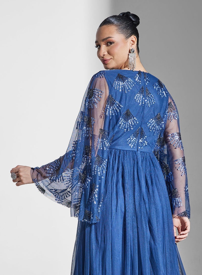 مايا فستان بأكمام مزينة - Image 4