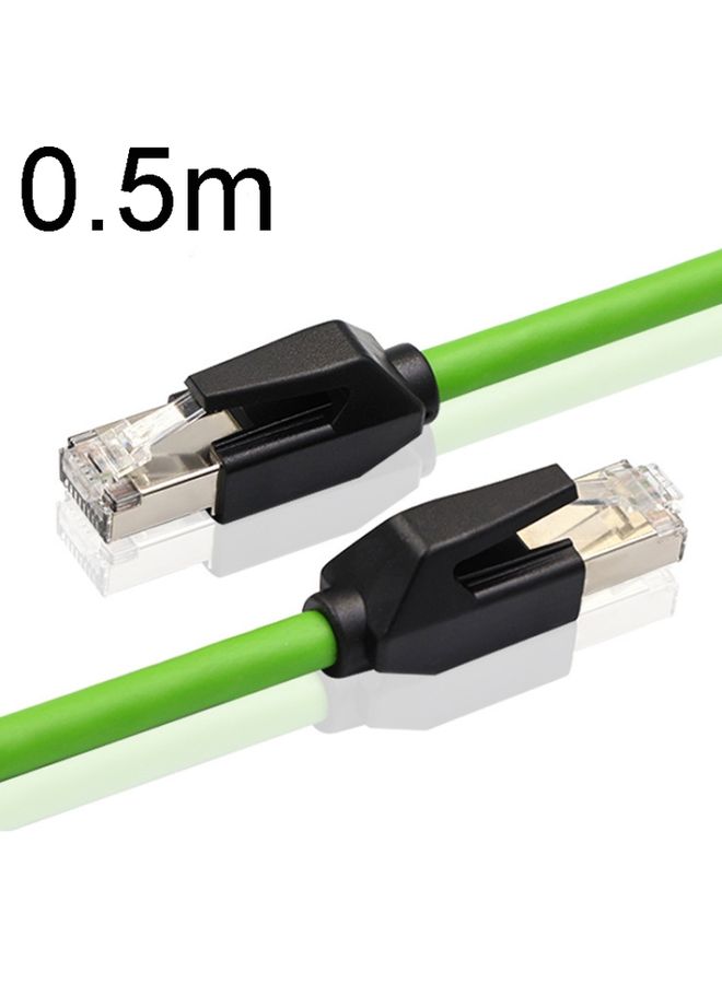 BURAQ 0.5m CAT6 Double Shielded Gigabit Industrial Cable Vibration-Resistant And Highly Flexible Drag Chain Cable - Image 1