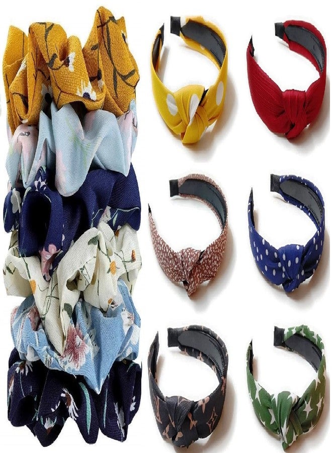 DIAN Multicolor Pack of 12 Hair Scrunchies & Hair bands, Hair Ponytail Holder, Hair Tie, Hair Bow, Rubber Band Printed for Girl, Teens and Women - Image 1