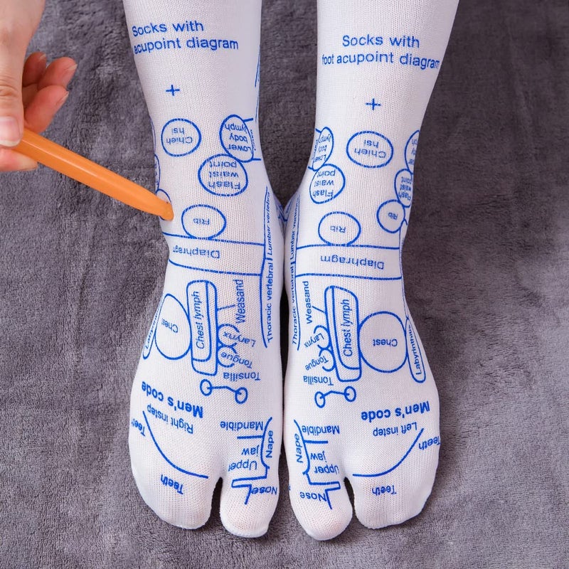Broman Reflexology Socks with Acupressure Pen, Foot Pain Relief Remedy for Foot Massage,Men's Size - Image 4