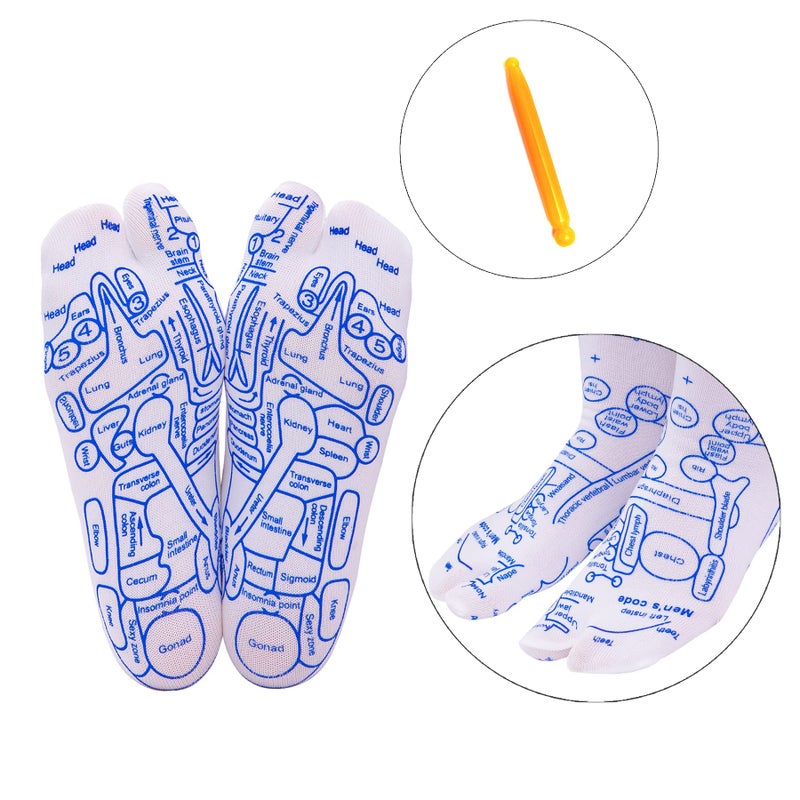 Broman Reflexology Socks with Acupressure Pen, Foot Pain Relief Remedy for Foot Massage,Men's Size - Image 2