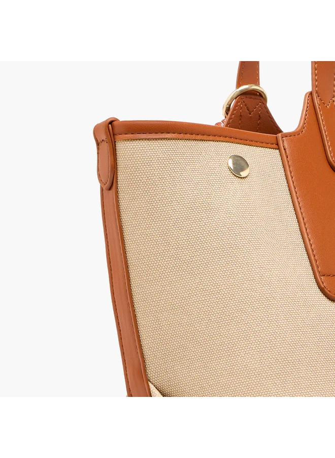Celeste Women Textured Tote Bag with Pouch and Zip Closure