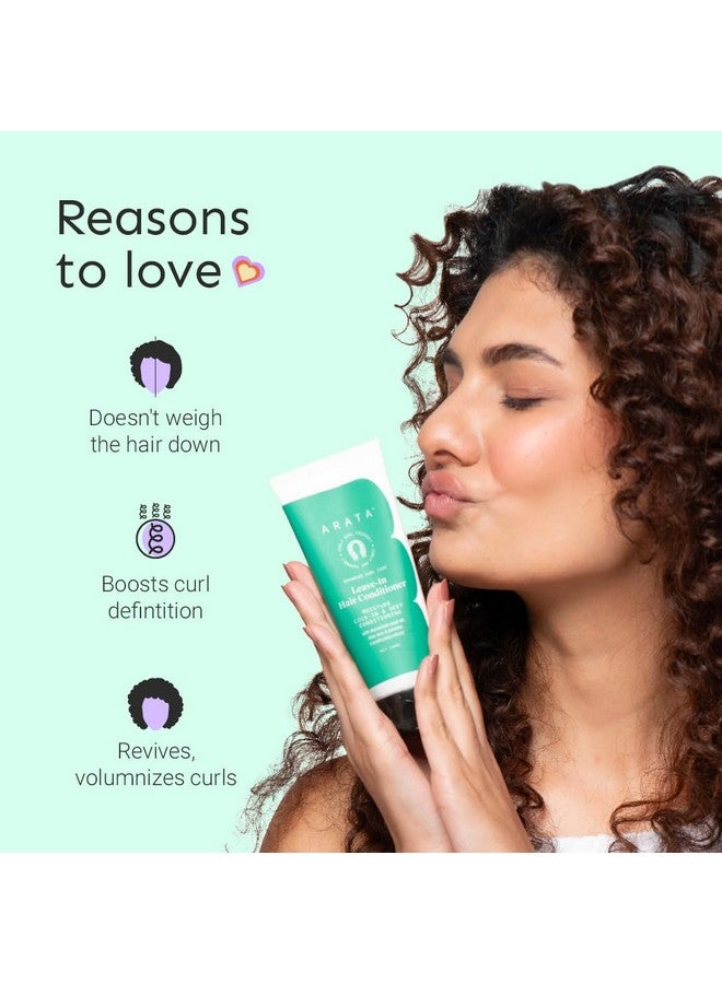 ARATA Curl Leave-In Conditioner Bundle For Dry, Frizzy, Wavy, Curly Hair | Light Weight | Enhances Natural Curl Texture | No Sulphate,Paraben,Silicone | Pack Of 2-100Ml Each, 2 Count - Image 3