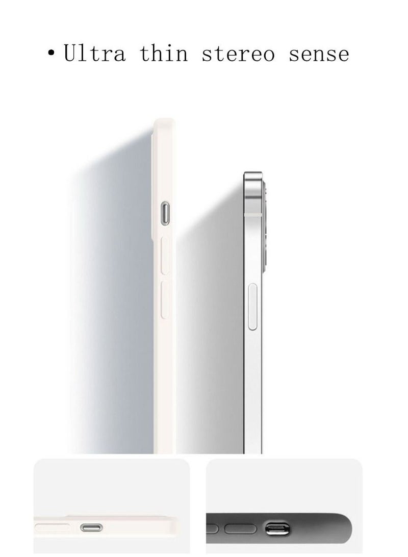 Color Fans جراب هاتف محمول على شكل شجرة جوز الهند لهاتف IPhone 14 مقاس 6.1 بوصة، غلاف ناعم مضاد للسقوط (أبيض) - Image 4