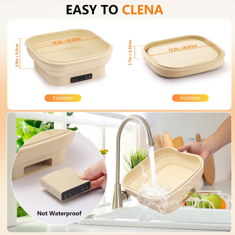 Uoxfill Upgrade Heating Sourdough Bread Proofing Basket Set, Electric Thermostatic Silicone banneton bread proofing basket,Sourdough bread baking supplies,11 Inch Square Foldable Sourdough Proofing Bowl - Image 4