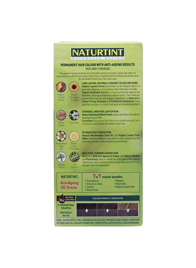 NATURTINT Natural Chestnut 4N 5.4 Oz Naturtint Hair Coloring  - Image 4