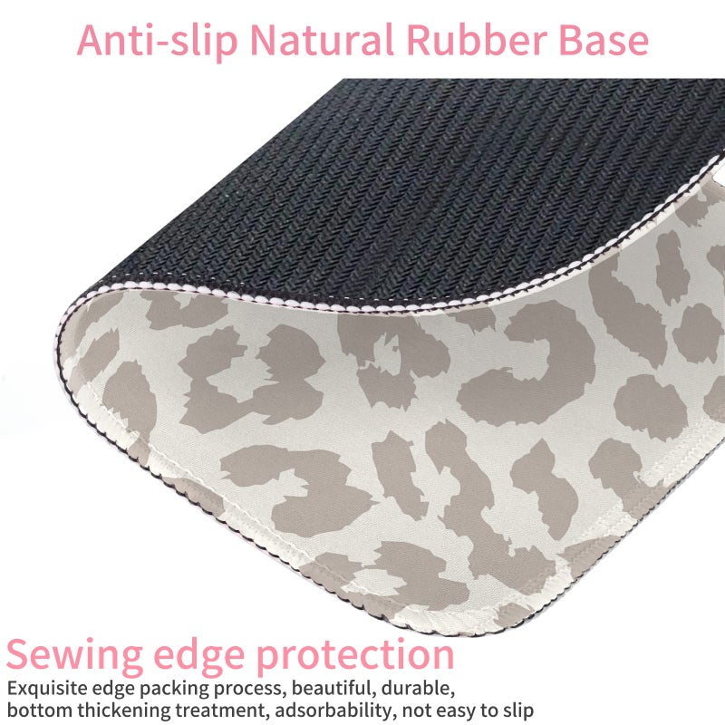 Seorsok Grey Leopard Mouse Pad, Mouse Mat Square Waterproof Mouse Pad Non-Slip Rubber Base Mouse Pads for Office Laptop,9.5"x7.8"x0.12" Inch - Image 5