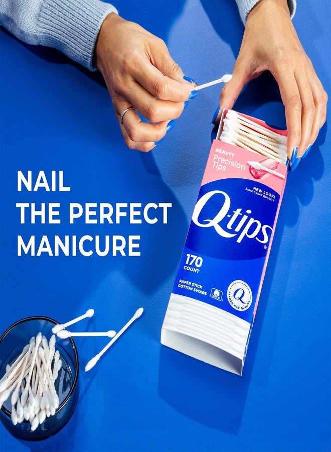 Q-tips Cotton Swabs, Precision Tips, 170 Count + 30 Count Travel-Size Pack – Household Essentials, Beauty & Personal Care - Image 4
