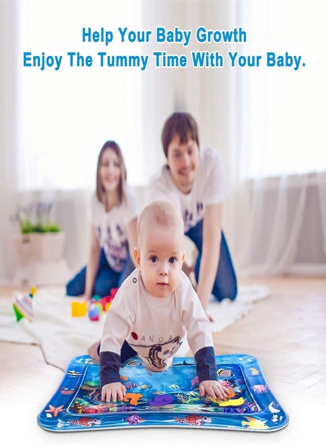 ON STORE Baby Kids Water Play Mat Toys Inflatable Tummy Time Leakproof Water Play Mat, Fun Activity Play Center Indoor and Outdoor Water Play Mat for Baby (Regular) Multicolor Multicolor - Image 3