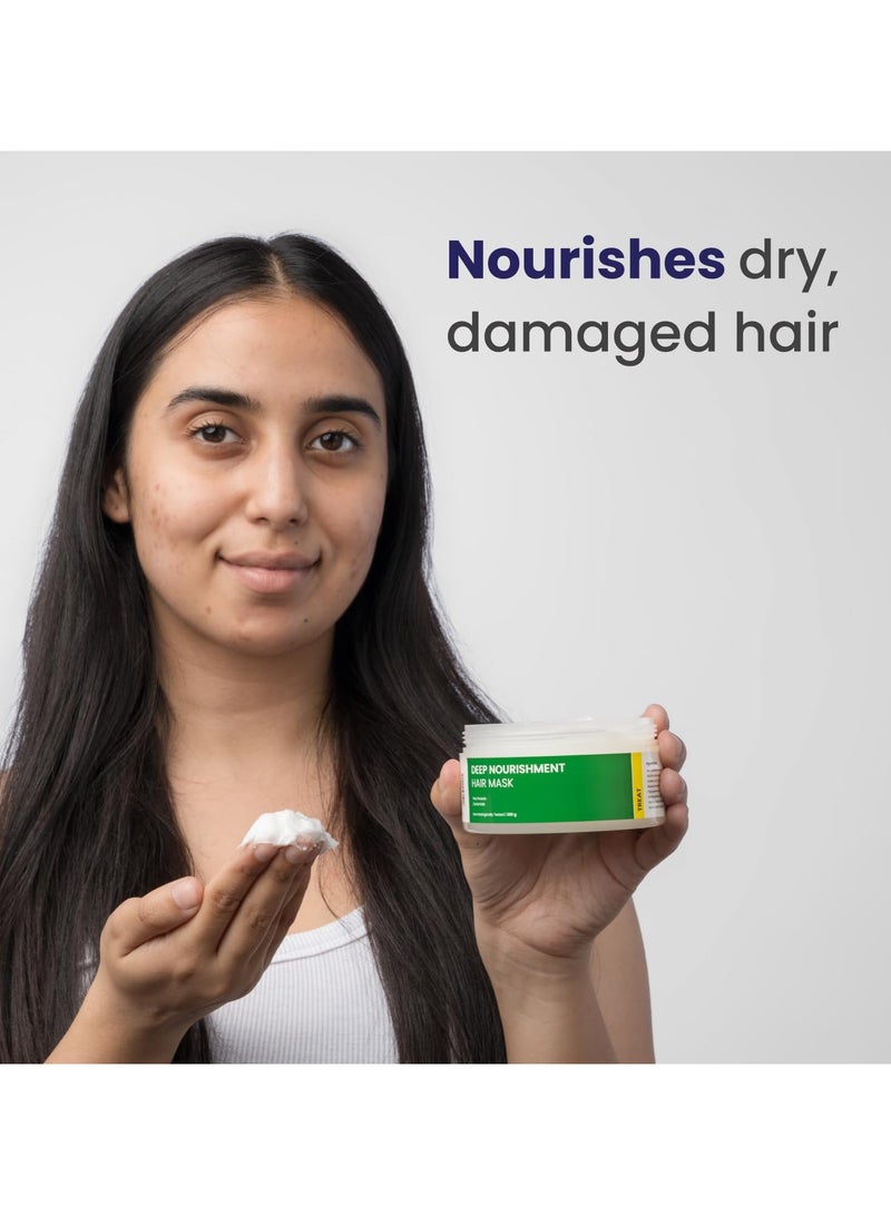 RE' EQUIL Deep Nourishment Hair Mask With Pea Protein & Ceramide, Repairs Dry, Damaged & Frizzy Hair, Sls & Paraben Free, All Hair Types, 200 Gram - Fresh - Image 2