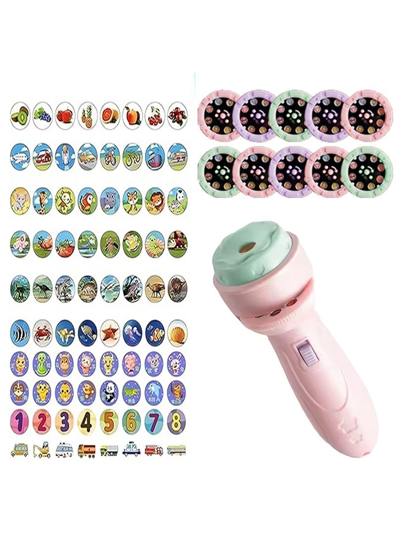 BlueFire Kids Projector Flashlight Toy – 80 Educational Story Projections with 10 Slides, Night Time Learning & Sensory Play Torch for Toddlers (Ages 3-6) – Interactive Bedtime Adventure, Durable & Safe Gift for Boys & Girls  - Image 1