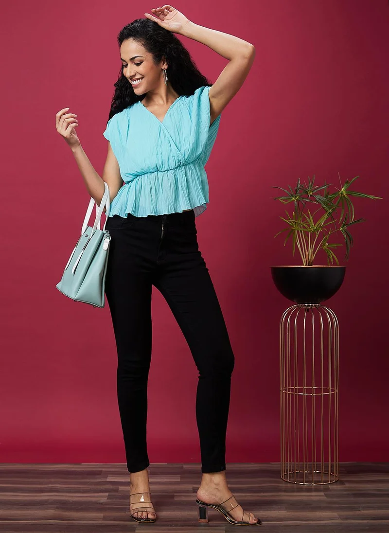 جلو باص بلوزة جلوبس نسائية بتصميم ذاتي بياقة بيبلوم