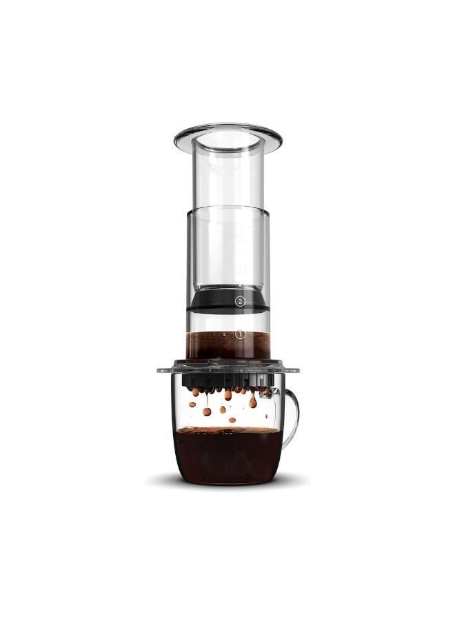 Generic - Liying CoffeePress Clear Coffee Press – 3 In 1 Brew Method Combines French Press, Pourover, Espresso, Full Bodied Coffee Without Grit or Bitterness, Portable Coffee Maker for Camping & Travel, Clear - Image 1