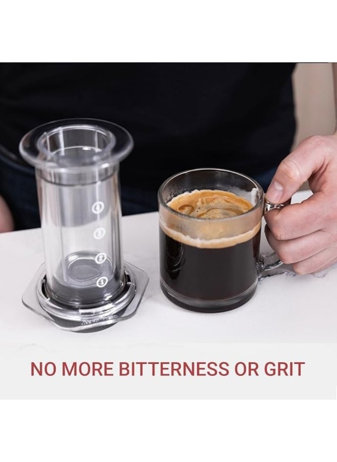 Generic - Liying CoffeePress Clear Coffee Press – 3 In 1 Brew Method Combines French Press, Pourover, Espresso, Full Bodied Coffee Without Grit or Bitterness, Portable Coffee Maker for Camping & Travel, Clear - Image 1