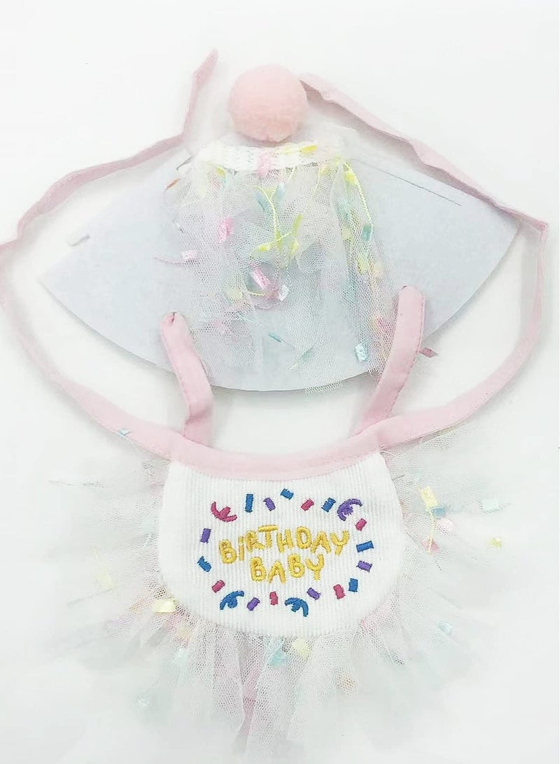 KASTWAVE Pet Birthday Party Supplies, Cat Birthday Hat & Bandana Scarfs Set, Suitable for Doggy Cat Birthday Party Decorations Set (Pink) - Image 5