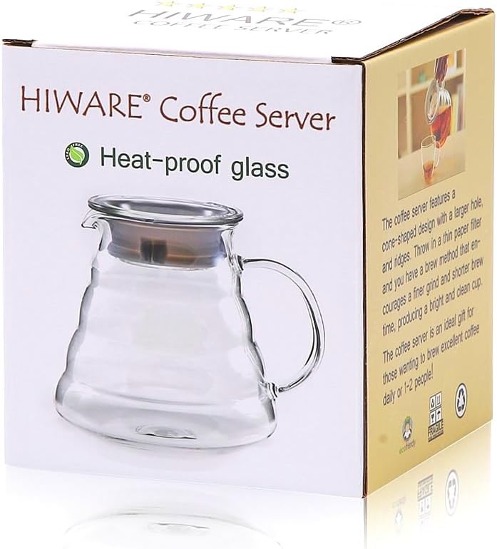 Hiware 600ml Coffee Server, Standard Glass Coffee Carafe, Coffee Pot, Clear - Image 3
