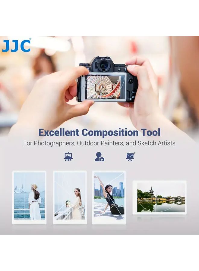 11 Pcs Composition Viewfinder Tool With Card Holder Golden Ratio Spiral Guide - Image 3