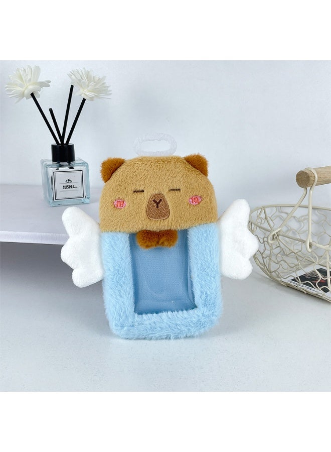 NIBEMINENT 1 - Piece Cartoon Kapibala Kpop Photo Card Holder Pendant Key Chain ID Badge Holder ID Card Holder Photo Card Protector for School ID Office ID Access Card for Women Girls - Image 1