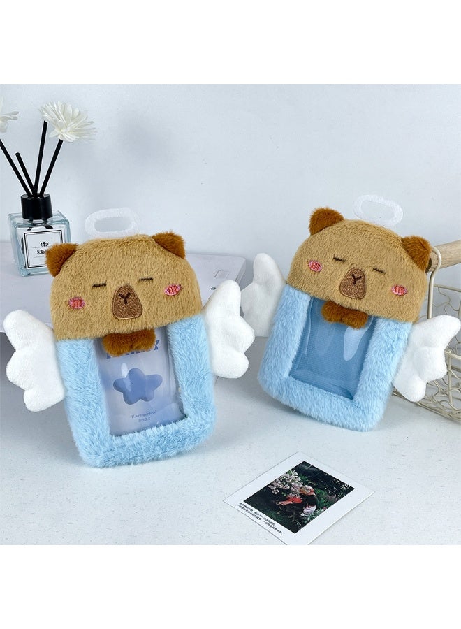 NIBEMINENT 1 - Piece Cartoon Kapibala Kpop Photo Card Holder Pendant Key Chain ID Badge Holder ID Card Holder Photo Card Protector for School ID Office ID Access Card for Women Girls - Image 2