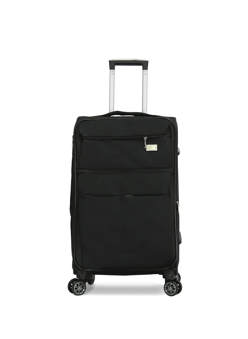 جيوردانو Giordano Trolley Bags 3 PCS Set Softside Spinners,Black
