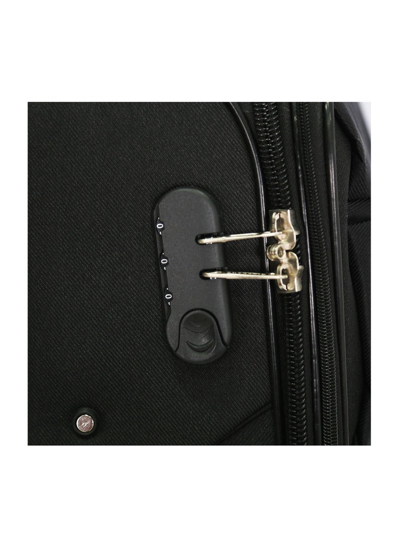GIORDANO - Giordano Trolley Bags 3 PCS Set Softside Spinners,Black - Image 1