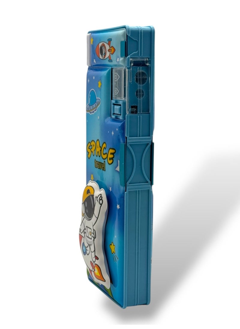 QSHOP QSHOP® 3D Cartoon Pencil Case Cute Cartoon Pencil Case Organizer Box for Boys with Multifunctional Sharpener for Kids Girls  - Image 3