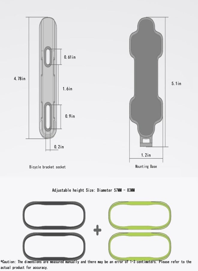Rcool Universal Magnetic Cycling Bike Bottle Cage, Sturdy Bike Cup Holder Rack, Bicycle Drink Cage, Secure No-Fall Buckle,with Straps and Screw Tool, Black,for 2.25-3.94" Bottles - Image 2