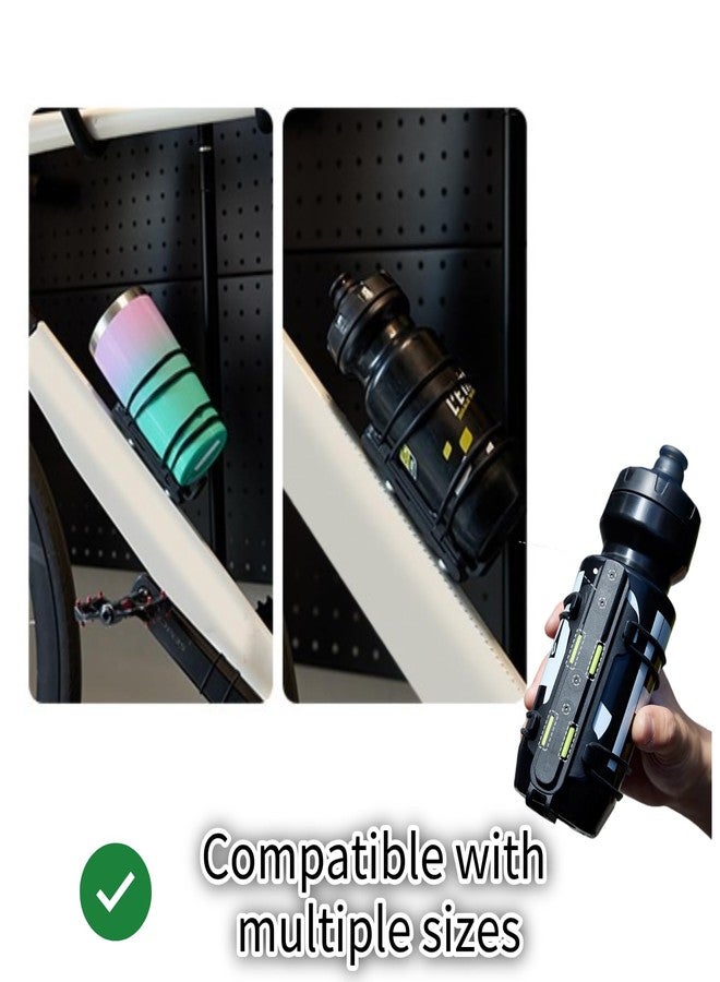 Rcool Universal Magnetic Cycling Bike Bottle Cage, Sturdy Bike Cup Holder Rack, Bicycle Drink Cage, Secure No-Fall Buckle,with Straps and Screw Tool, Black,for 2.25-3.94" Bottles - Image 5