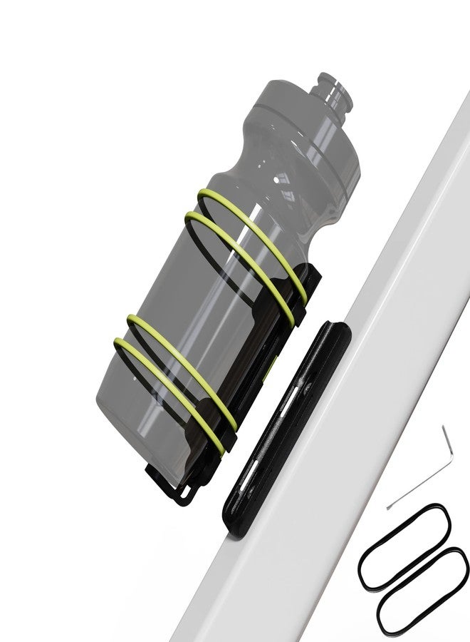 Rcool Universal Magnetic Cycling Bike Bottle Cage, Sturdy Bike Cup Holder Rack, Bicycle Drink Cage, Secure No-Fall Buckle,with Straps and Screw Tool, Black,for 2.25-3.94" Bottles - Image 1