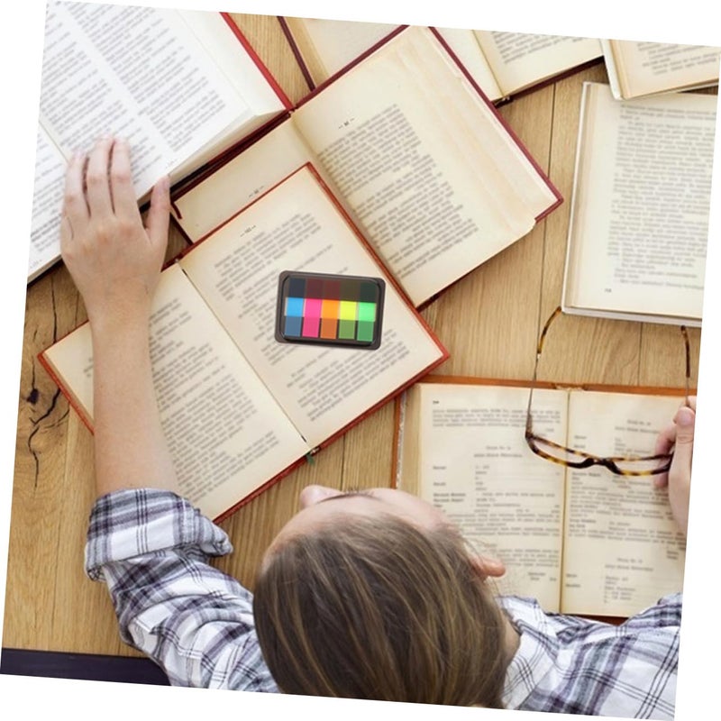 مجموعة علامات صفحات لاصقة نيون مؤشر لدفاتر الكتب المدرسية المكتبية للتعليق التوضيحي من 3 قطع - Image 5