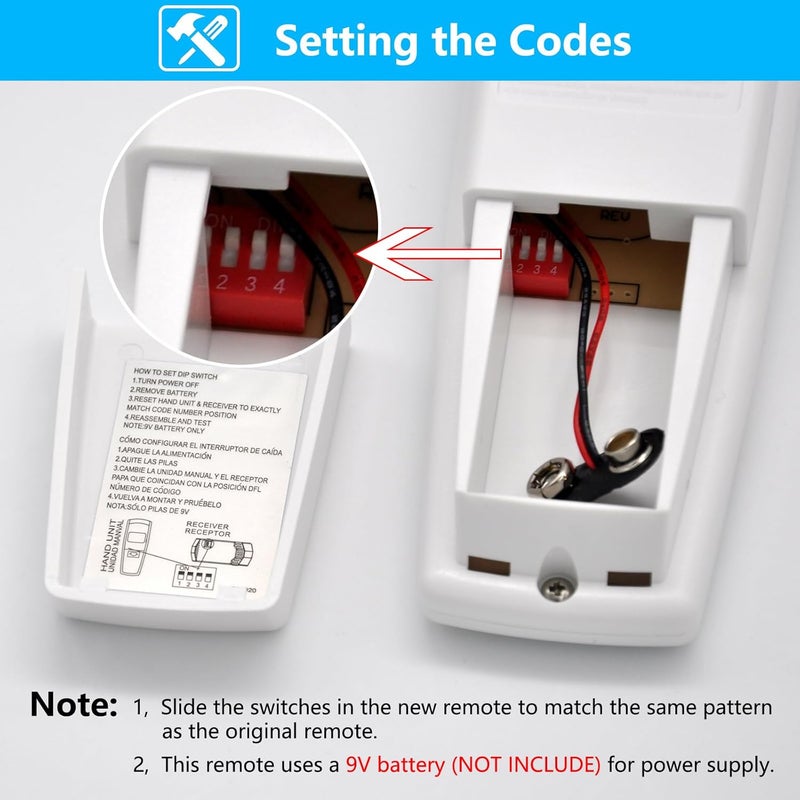 CENMING Replacement Remote for Hampton Bay Ceiling Fan Remote Control,with Up Down Light Control Dimmer 3-Speed, for UC7078T CHQ7078T UC7083T CHQ7083T L3H2010FANHD Fan-HD6UDL(Remote Only) - Image 5