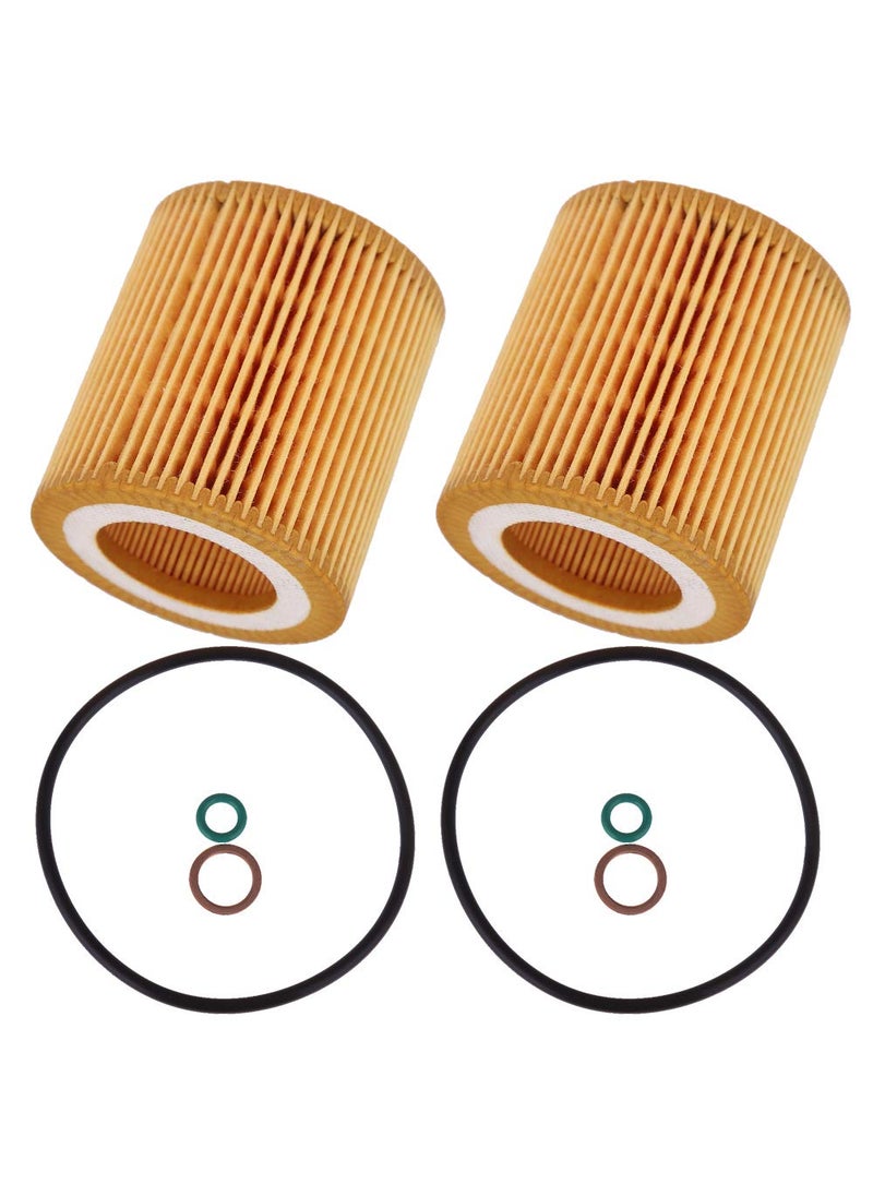 Anxingo Anxingo 2 PCS HU816x Oil Filter Replacement for BMW E60 E71 E82 E83 E89 E90 E92 1 3 4 5 6 7 Engine Replaces 11-42-7-541-827  - Image 2