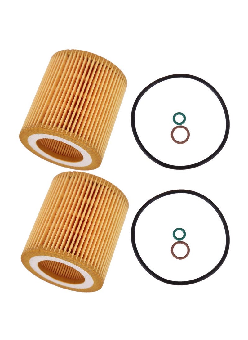 Anxingo Anxingo 2 PCS HU816x Oil Filter Replacement for BMW E60 E71 E82 E83 E89 E90 E92 1 3 4 5 6 7 Engine Replaces 11-42-7-541-827  - Image 1