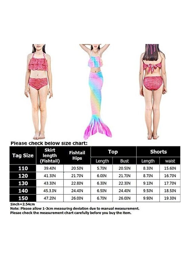 NIBEMINENT Mermaid Tail Swimming Costume 140cm - Image 3