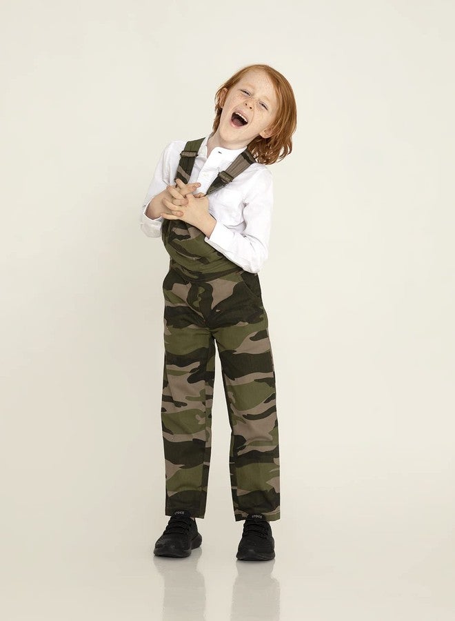 CHERRY CRUMBLE Green Camaflauge Cotton Boys & Girls Summer Suspender Two Strap Casual Warrior Overal Dungaree | Dungaree for Baby/Toddler/Preschool/Kids/Teens/Children - Image 3