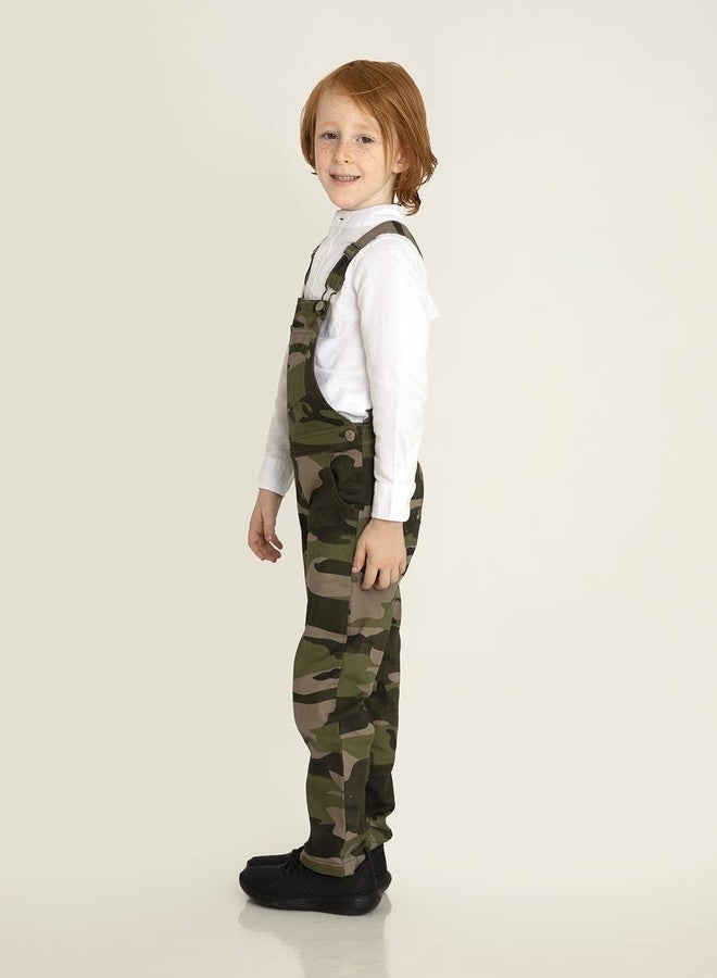 CHERRY CRUMBLE Green Camaflauge Cotton Boys & Girls Summer Suspender Two Strap Casual Warrior Overal Dungaree | Dungaree for Baby/Toddler/Preschool/Kids/Teens/Children - Image 5
