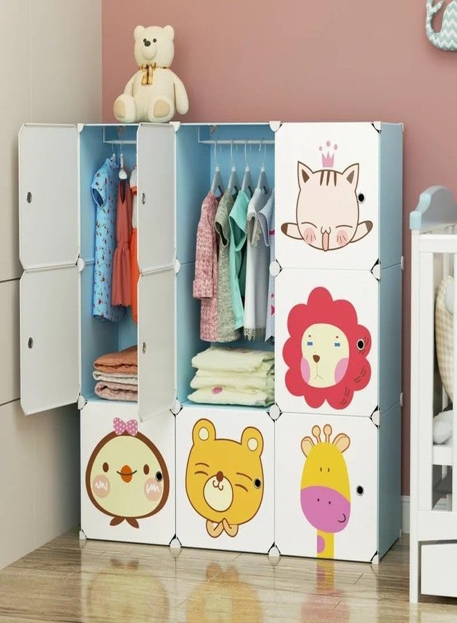 RYUGA Plastic Wardrobe | 9 Cube Foldable Collapsible Wardrobe for Clothes | Baby Cupboard for Kids | Kids Almirah for Clothes Plastic | Wardrobe Organizer for Storage | for Bedroom - Image 2