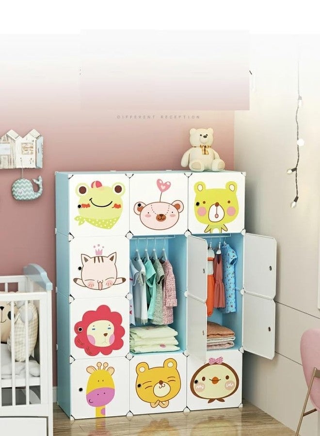 RYUGA Plastic Wardrobe | 9 Cube Foldable Collapsible Wardrobe for Clothes | Baby Cupboard for Kids | Kids Almirah for Clothes Plastic | Wardrobe Organizer for Storage | for Bedroom - Image 3