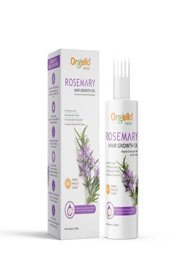 Orgello Rosemary Hair growth oil for strenghten hair & promotes healthy hair growth | Pack of 1 (200 ml) - Image 1