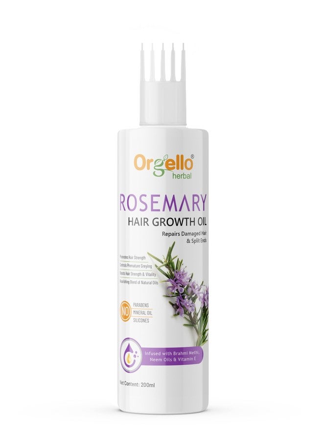Orgello Rosemary Hair growth oil for strenghten hair & promotes healthy hair growth | Pack of 1 (200 ml) - Image 2