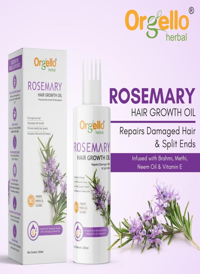 Orgello Rosemary Hair growth oil for strenghten hair & promotes healthy hair growth | Pack of 1 (200 ml) - Image 3