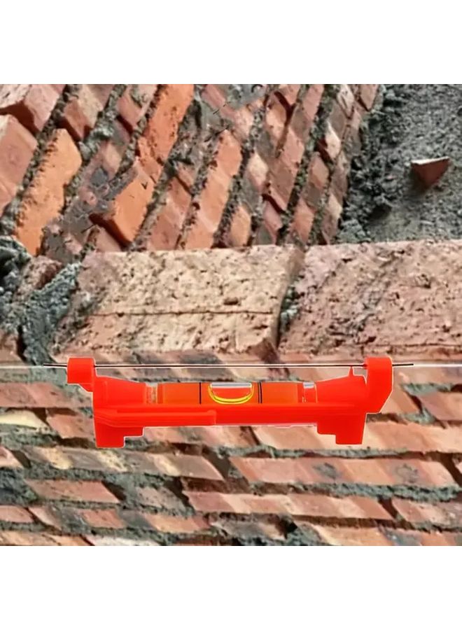 2 Pcs Red Bubble Level Tool Durable Plastic for Construction Bricklaying Engineering Horizontal and Vertical Alignment Measurement - Image 5