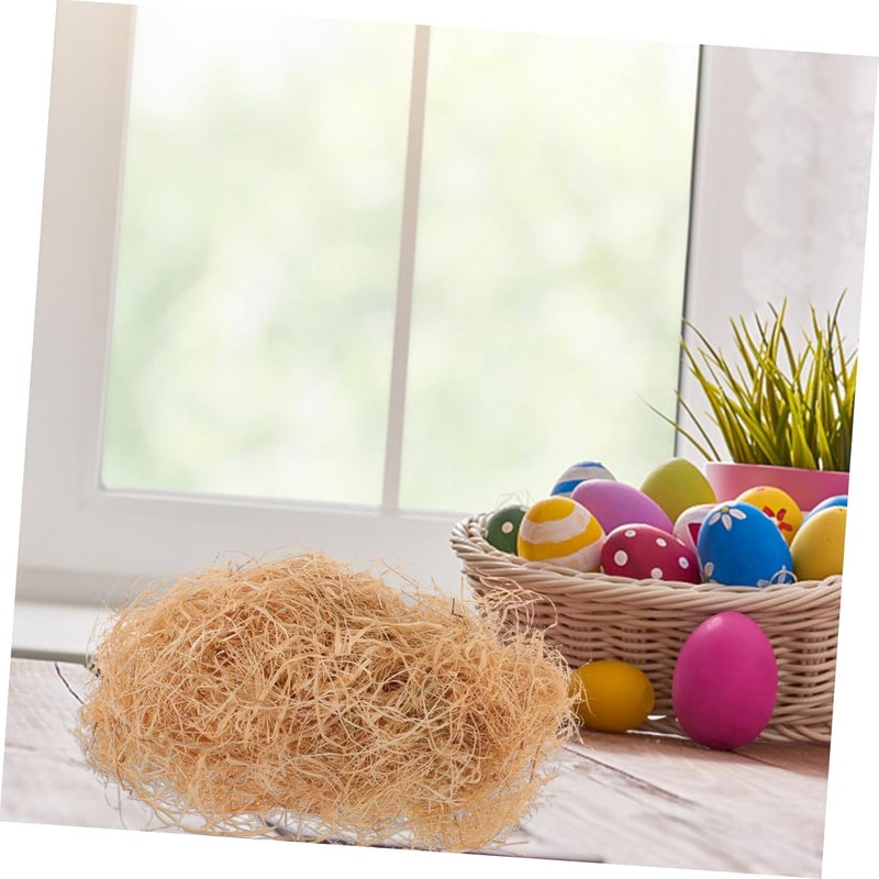 PRETYZOOM 4pcs Bird Nesting Materials for Decoration Raffia Grass Nesting Fillers for Easter Weddings and Garden Decor Lightweight and Rustic Basket Filling for Birds - Image 2